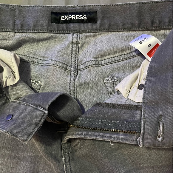 Men’s Express Gray Jeans 32x32 Slim Stretch Jeans - Picture 8 of 8